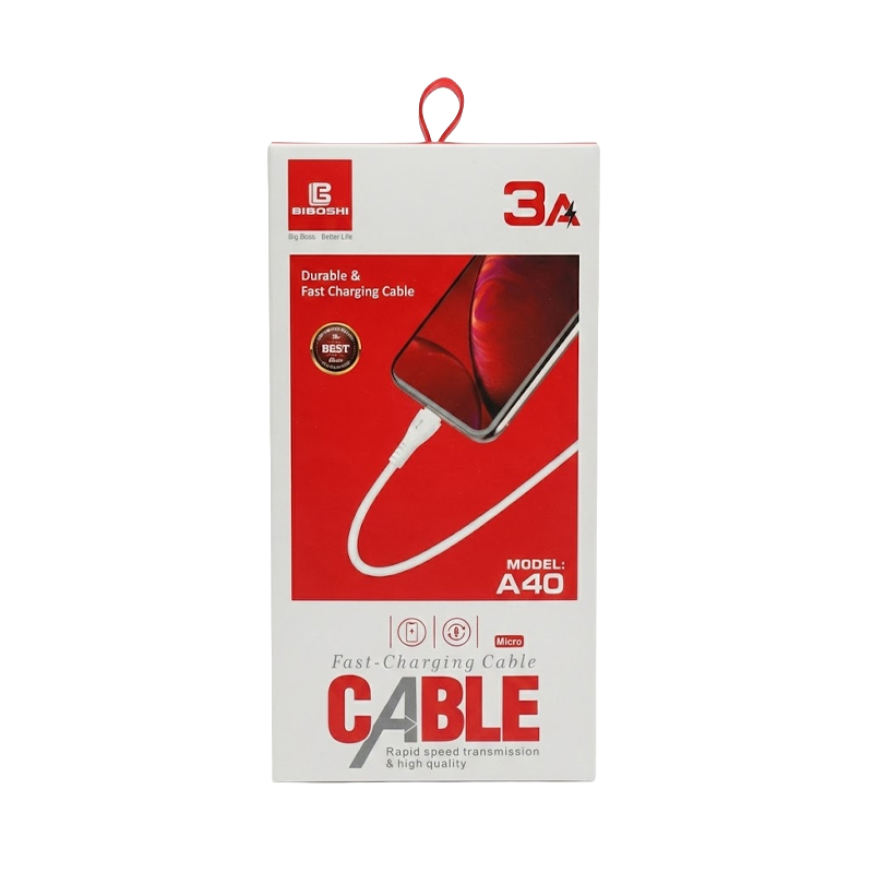 BIBOSHI A40 3A Fast Charging & Data Cable