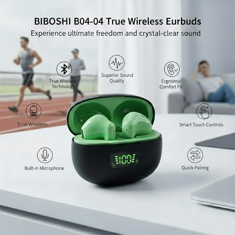 BIBOSHI B04‑04 True Wireless Earbuds