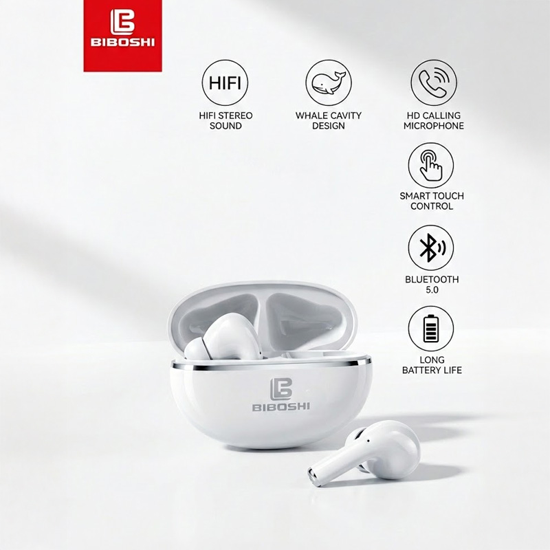 BIBOSHI Whale Cavity Stereo True Wireless Headphones